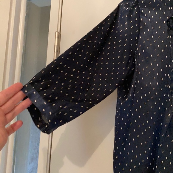 Polka dot bcbg blouse with crystal buttons - Picture 4 of 5